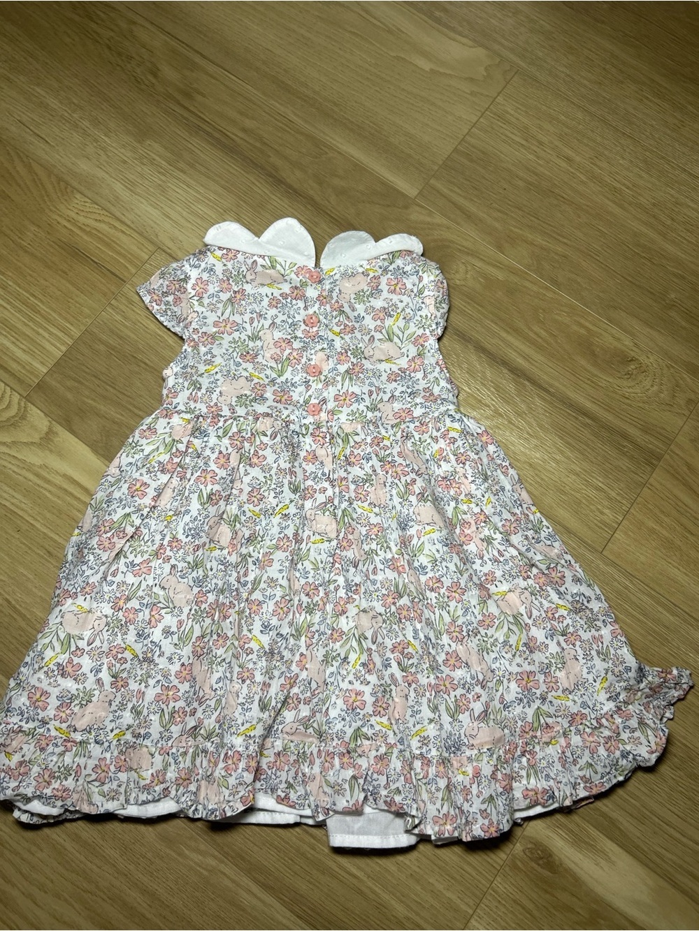 Haute Hippie White Dress with Pink and Green Floral Print - Picture 3 of 3